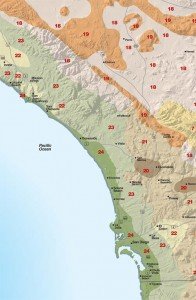 Sunset San Diego Coastal Climate Map Sunset San Diego Coastal Climate Map